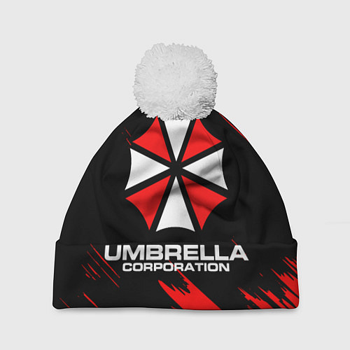 Шапка c помпоном Umbrella Corporation / 3D-Белый – фото 1