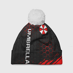 Шапка с помпоном UMBRELLA CORP, цвет: 3D-белый