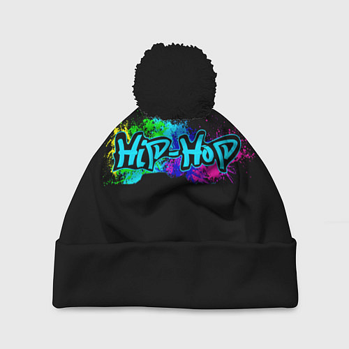 Шапка c помпоном Hip-Hop / 3D-Черный – фото 1