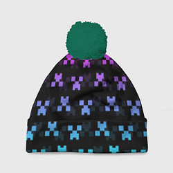 Шапка с помпоном MINECRAFT CREEPER NEON, цвет: 3D-зеленый