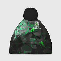 Шапка с помпоном SKODA, цвет: 3D-черный