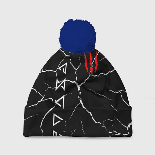 Шапка c помпоном The Witcher / 3D-Тёмно-синий – фото 1