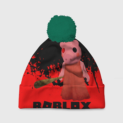 Шапка c помпоном Roblox Piggy / 3D-Зеленый – фото 1