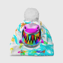 Шапка с помпоном 6ix9ine, цвет: 3D-белый