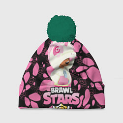 Шапка с помпоном Brawl stars Unicorn, цвет: 3D-зеленый