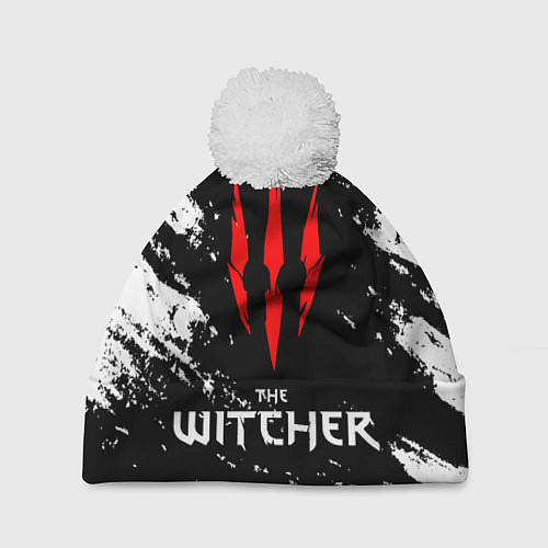 Шапка c помпоном The Witcher / 3D-Белый – фото 1