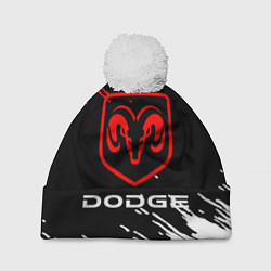 Шапка с помпоном DODGE, цвет: 3D-белый