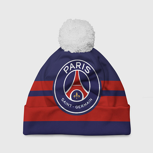 Шапка c помпоном PSG / 3D-Белый – фото 1