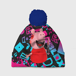Шапка с помпоном Roblox Piggy, цвет: 3D-тёмно-синий