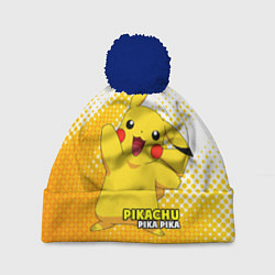 Шапка c помпоном Pikachu Pika Pika