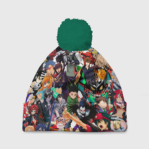 Шапка c помпоном Аниме персонажи / 3D-Зеленый – фото 1
