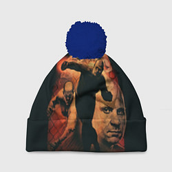 Шапка с помпоном Федор Емельяненко Император, цвет: 3D-тёмно-синий