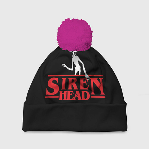 Шапка c помпоном Siren Head / 3D-Малиновый – фото 1