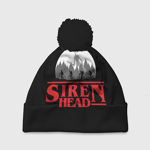 Шапка c помпоном Siren Head / 3D-Черный – фото 1