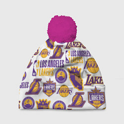 Шапка c помпоном LAKERS LOGO