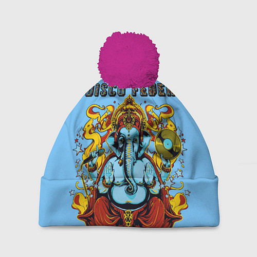 Шапка c помпоном Дискотека фойер / 3D-Малиновый – фото 1