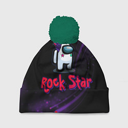 Шапка с помпоном Among Us Rock Star, цвет: 3D-зеленый