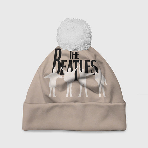 Шапка c помпоном The Beatles / 3D-Белый – фото 1