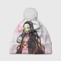 Шапка с помпоном НЕЗУКА NEZUKO, цвет: 3D-белый