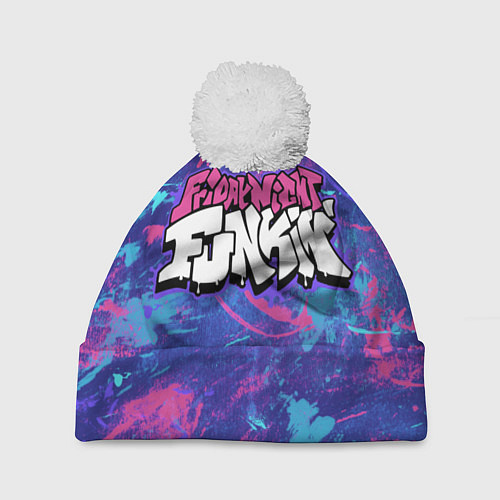 Шапка c помпоном Friday Night Funkin / 3D-Белый – фото 1