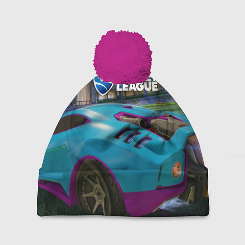 Шапка c помпоном Rocket League / 3D-Малиновый – фото 1
