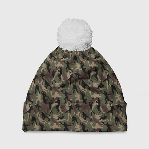 Шапка c помпоном Американский Футбол / 3D-Белый – фото 1