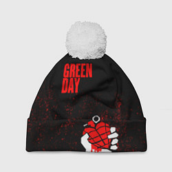 Шапка с помпоном Green day, цвет: 3D-белый