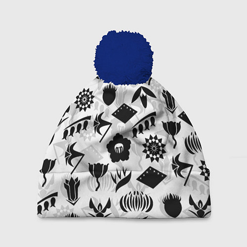 Шапка c помпоном БЛИЧ КАПИТАНЫ ГОТЕЙ 13 ЭМБЛЕМЫ / 3D-Тёмно-синий – фото 1