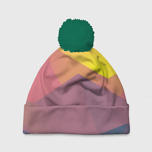 Шапка c помпоном Векторный Египед / 3D-Зеленый – фото 1