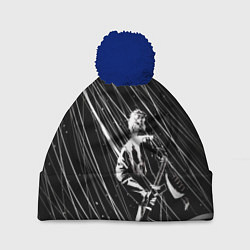 Шапка с помпоном Вирджил под дождём, цвет: 3D-тёмно-синий