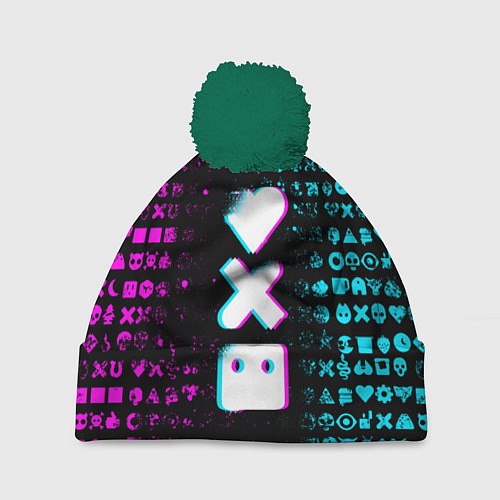 Шапка c помпоном ЛЮБОВЬ СМЕРТЬ И РОБОТЫ / 3D-Зеленый – фото 1