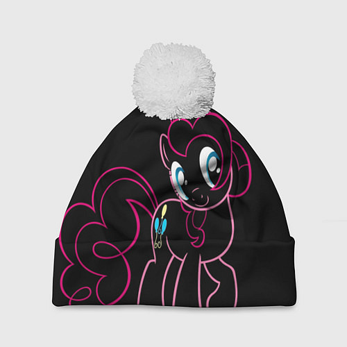 Шапка c помпоном Милая Флаттершайн / 3D-Белый – фото 1