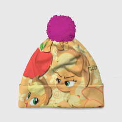 Шапка с помпоном Applejack pattern, цвет: 3D-малиновый