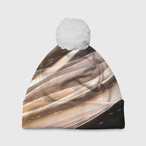 Шапка c помпоном МлеЧныЙ Путь / 3D-Белый – фото 1