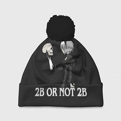 Шапка с помпоном 2B OR NOT 2B, цвет: 3D-черный