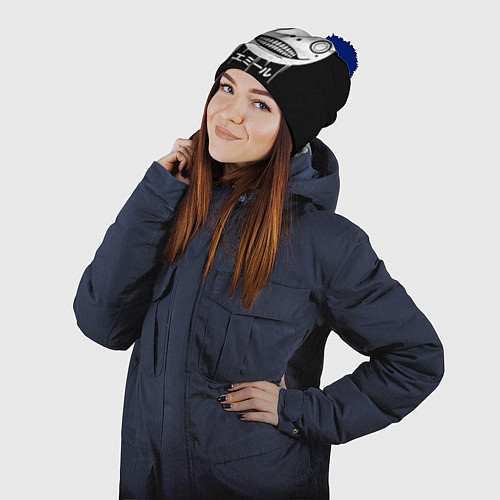 Шапка c помпоном Emil Nier: Automata / 3D-Тёмно-синий – фото 2