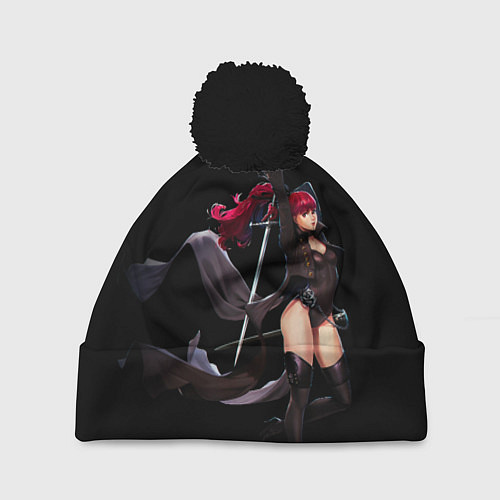 Шапка c помпоном Касуми / 3D-Черный – фото 1