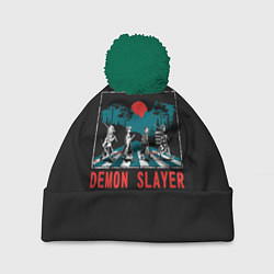 Шапка с помпоном Demon slayer, цвет: 3D-зеленый