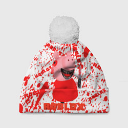 Шапка с помпоном Roblox piggyСвинка Пигги, цвет: 3D-белый