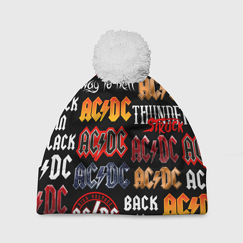 Шапка c помпоном AC DC LOGOBOMBING / 3D-Белый – фото 1