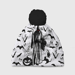 Шапка с помпоном Хэллоуин, Grim Reaper, цвет: 3D-черный