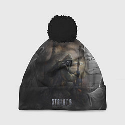 Шапка с помпоном СТАЛКЕР ТЕНИ ЧЕРНОБЫЛЯ STALKER SHADOW OF CHERNOBYL, цвет: 3D-черный