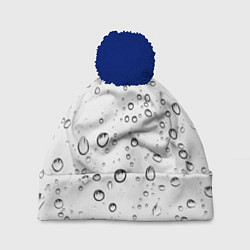 Шапка с помпоном Утренний дождь, цвет: 3D-тёмно-синий