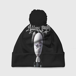 Шапка с помпоном Семейка Аддамс Addams Family, цвет: 3D-черный