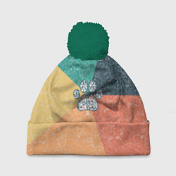 Шапка c помпоном Лапа на фоне АПВ 5 1 12