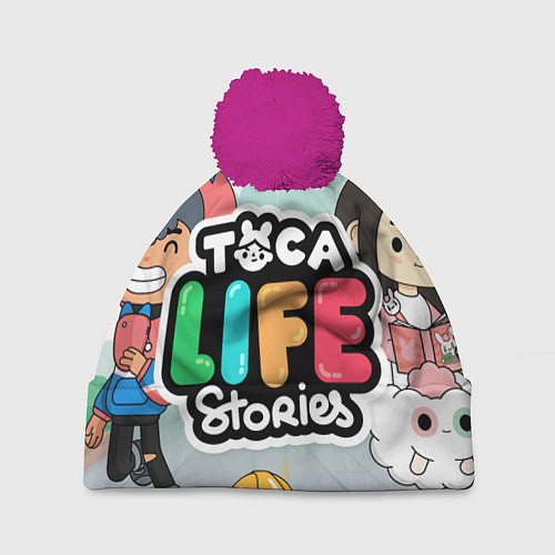 Шапка c помпоном Toca Life: Stories / 3D-Малиновый – фото 1