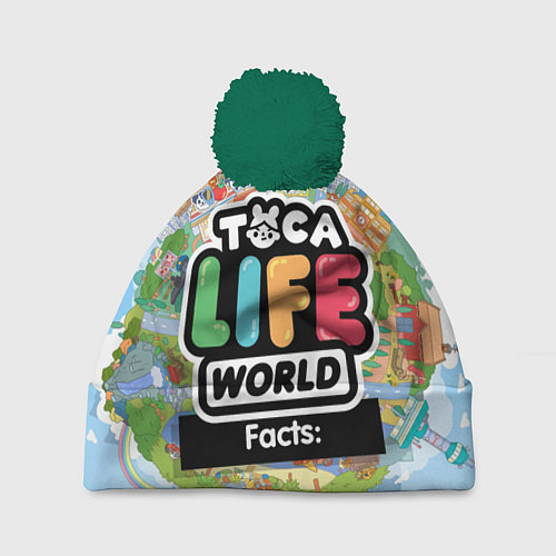 Шапка c помпоном Toca Life World / 3D-Зеленый – фото 1