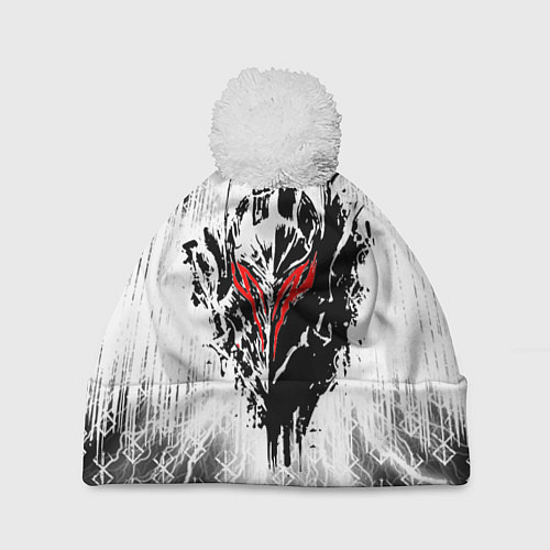 Шапка c помпоном Берсерк Berserk / 3D-Белый – фото 1