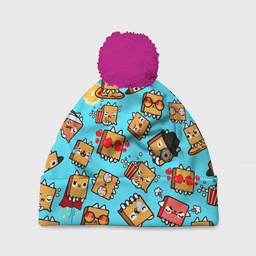 Шапка c помпоном PAPER BAG CAT TOCA BOCA TOCA LIFE WORLD / 3D-Малиновый – фото 1