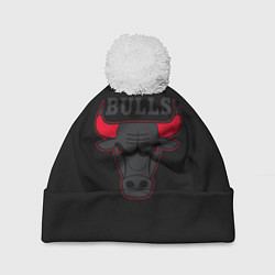 Шапка с помпоном CHICAGO BULLS ЧИКАГО БУЛЛС ЯРОСТЬ БЫКА, цвет: 3D-белый